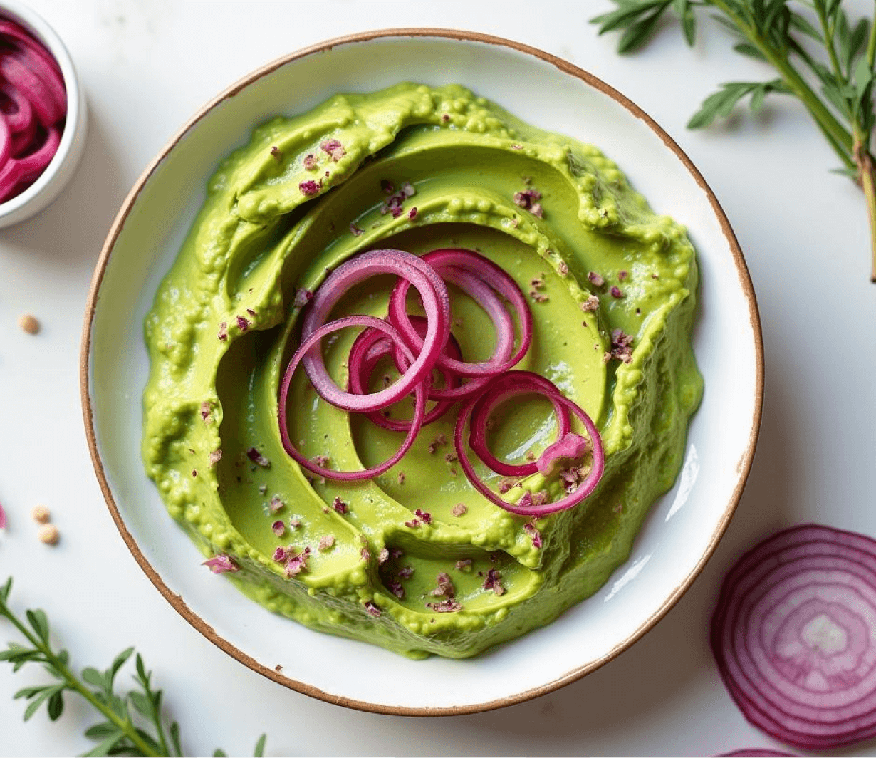 Sourdough Avocado Smash with Pickled Red Onions